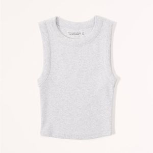 Abercrombie & Fitch - Gray Essential Rib Crew Tank
